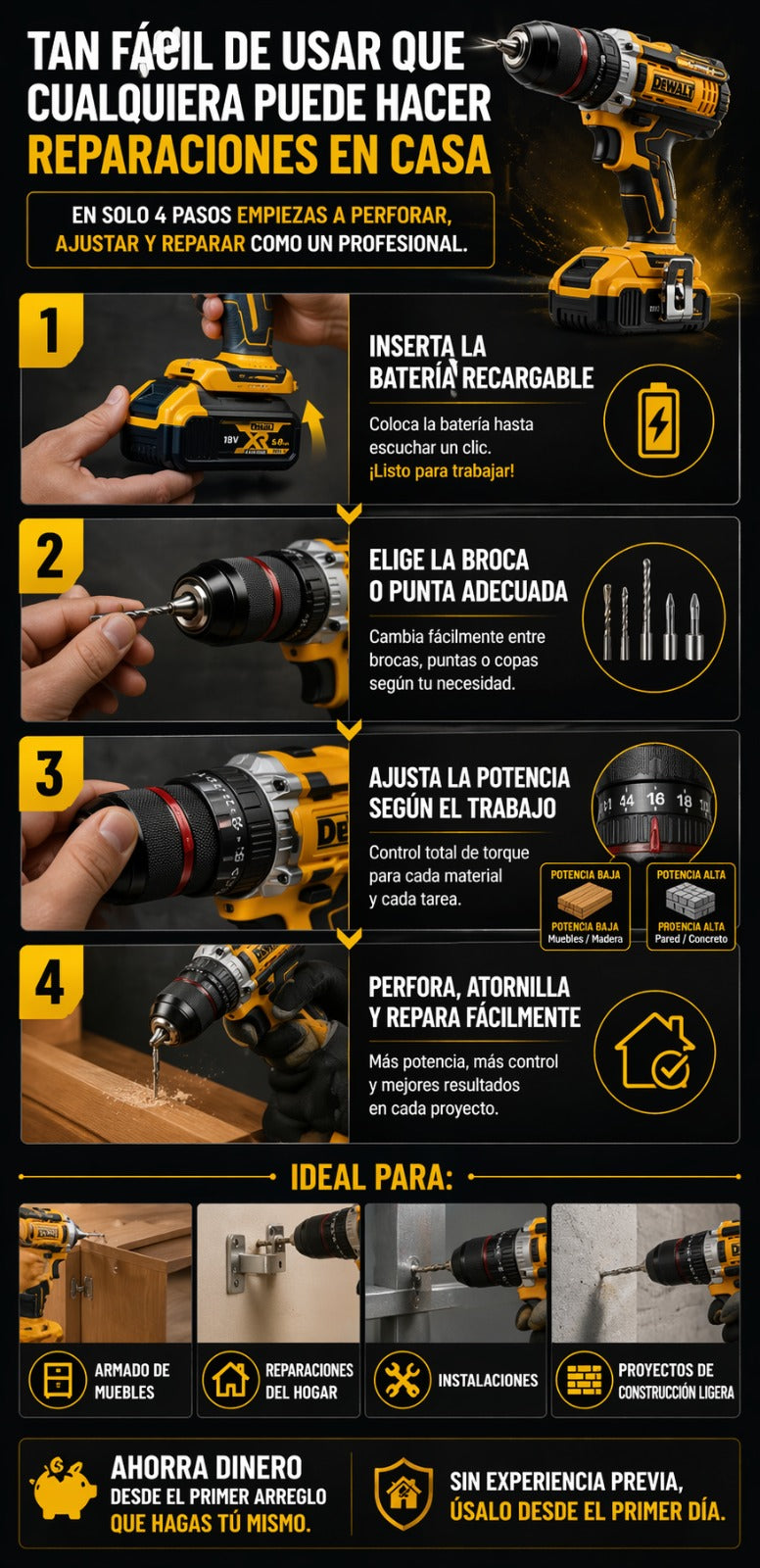 TALADRO 68V DWLT TOOLS